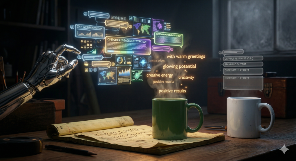 AI assistant helping a small business owner manage and delegate tasks
